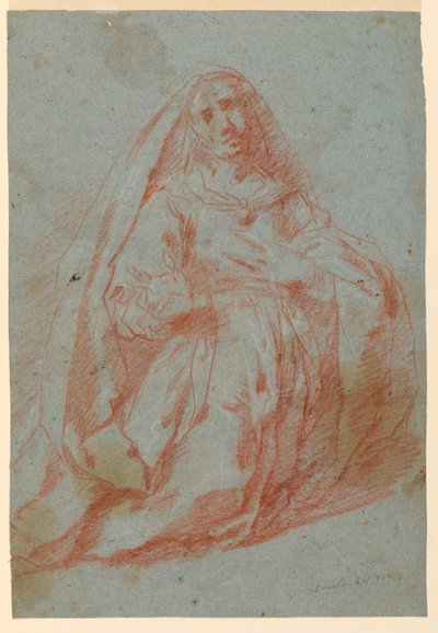 Studie einer trauernden Frau von Unknown artist