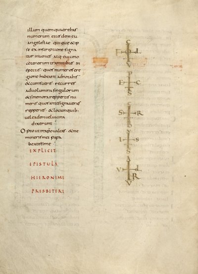Textseite mit Monogramm von Unknown artist