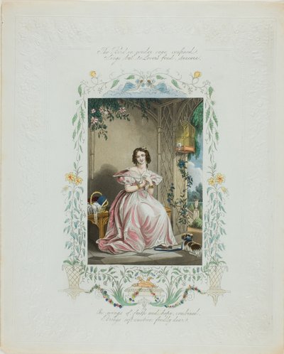 Der Vogel im Käfig dort drüben (Valentine) von Unknown artist