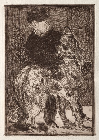 Der Junge mit einem Hund von Unknown artist
