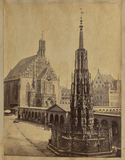 Die Frauenkirche und Schöner Brunnen, Nürnberg von Unknown artist