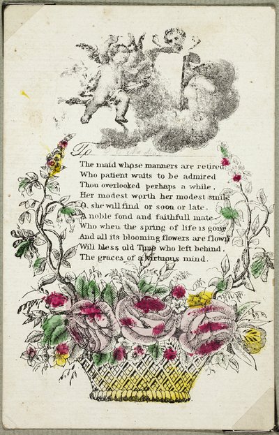 Das Mädchen mit zurückhaltenden Manieren (Valentinstag) von Unknown artist
