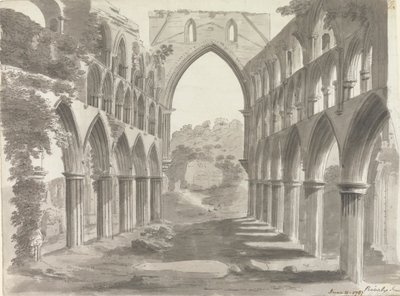 Das Kirchenschiff der Rievaulx Abbey, Yorkshire von Unknown artist