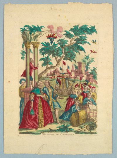 Die Eröffnung des Handels von Unknown artist