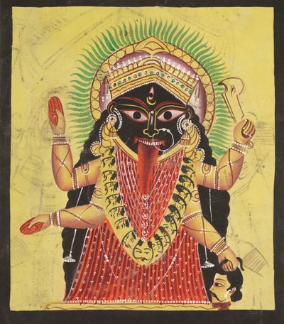 Zwei Aspekte von Kali: Kali im Schrein von Unknown artist