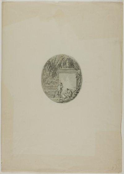 Zwei Putti am Grabdenkmal von Unknown artist