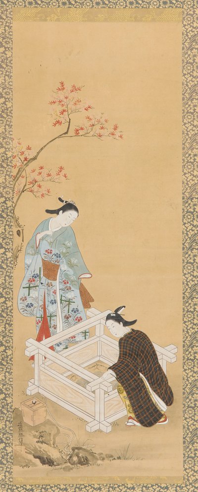 Jüngling und Mädchen in der Nähe eines Brunnens von Unknown artist