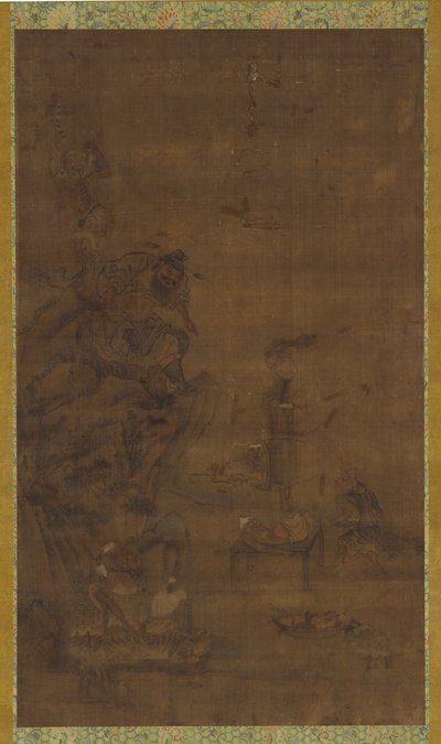 Zhong Kui zähmt die fünf Pestilenzen von Unknown artist