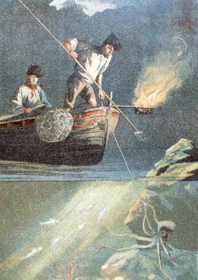 Tintenfischfang von Unknown artist