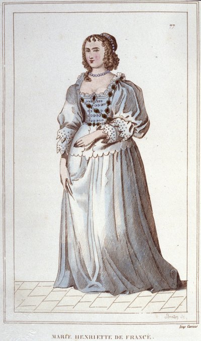 Porträt von Henriette-Marie von Frankreich. Paris von Unknown artist