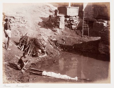 Benares Verbrennungsghat, ca. 1885 von Unknown photographer