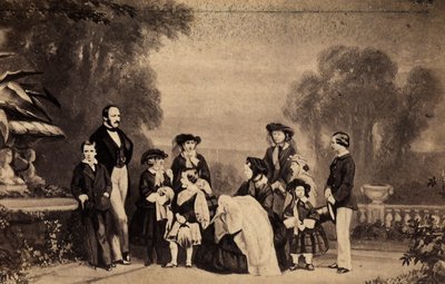 Gemälde, das die englische Königsfamilie darstellt von Unknown photographer