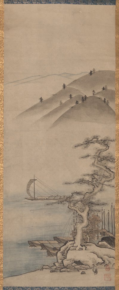 Landschaften (eines von einem Paar) von Unkoku Toyo