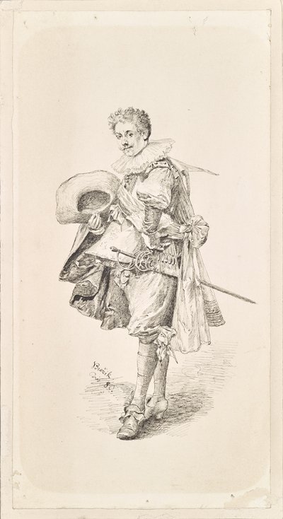 Herr in Renaissance-Kostüm und Halskrause von Vaclav Brozik