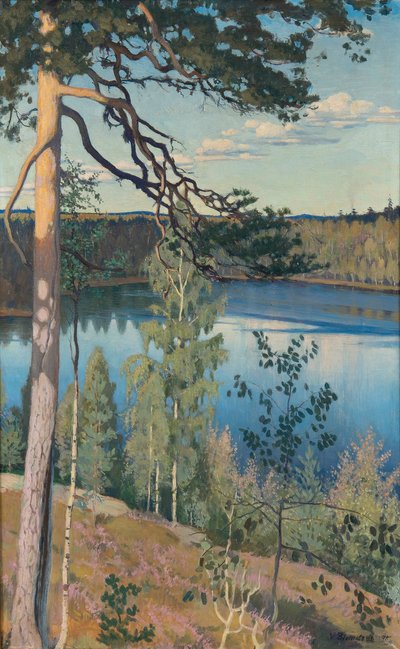 See in der Wildnis, 1895 von Väinö Alfred Blomstedt