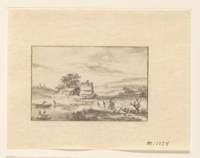 Landschaft mit Bauernhof von Valentijn (possibly)