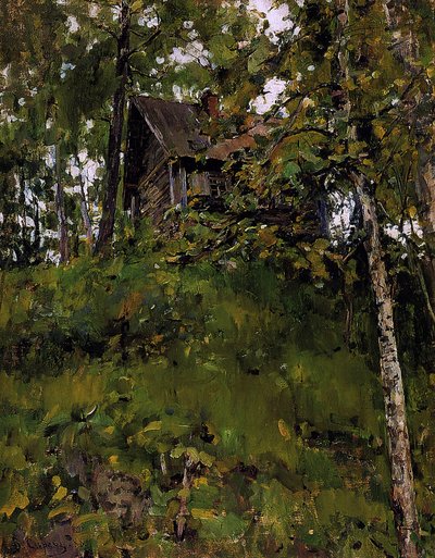 Altes Badehaus in Domotkanowo, 1888 von Valentin Aleksandrovich Serov