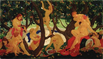 Äpfel sammeln (1917) von Valentin Alexandrovich Yakovlev