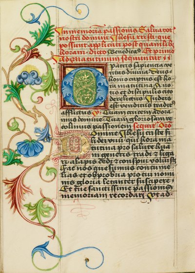 Geschmücktes Initial O von Valentine Noh