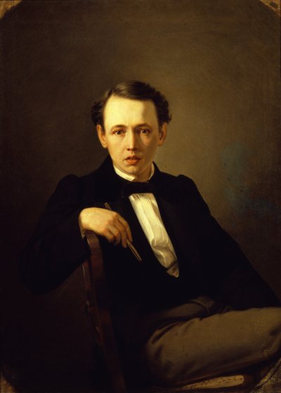 Selbstporträt, 1851 von Vasili Grigorevich Perov