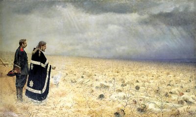 Die Besiegten, Requiem, ca. 1877-1878 von Vasily Vereshchagin