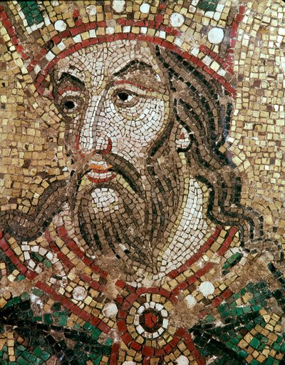 Kopf eines Königs (Mosaikdetail) von Veneto Byzantine School