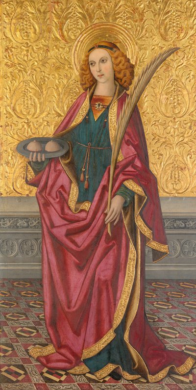 Heilige Agatha, um 1500 von Vergós Workshop