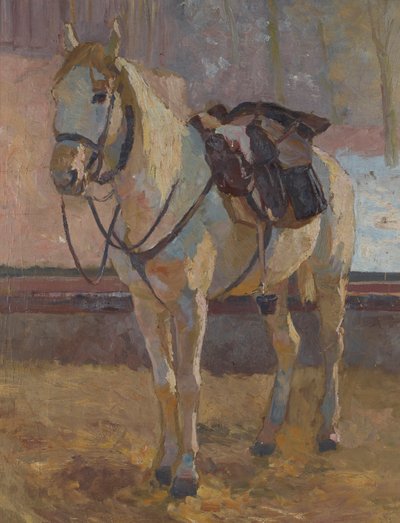 Schimmel unterm Sattel von Victor Eckhardt von Eckhardsburg