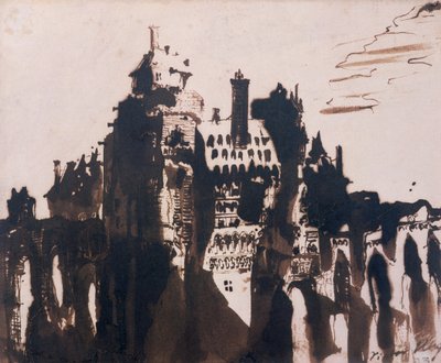 Schloss befestigt durch zwei Brücken von Victor Hugo