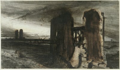 Ruinen in einer Landschaft, 1870 von Victor Hugo