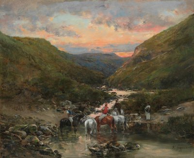 Schlucht bei Biskra, 1890-1900 von Victor Huguet