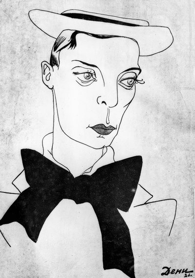 Karikatur von Buster Keaton von Viktor Deni