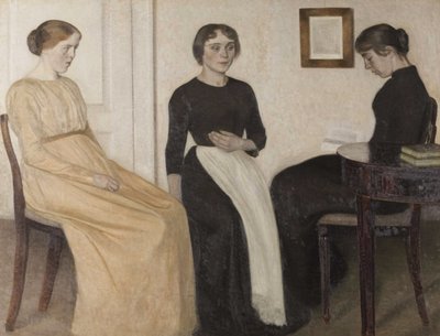 Drei junge Frauen, 1888 von Vilhelm Hammershøi
