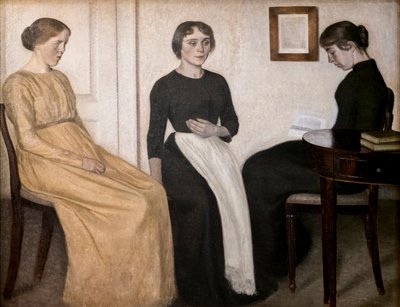 Drei junge Frauen von Vilhelm Hammershoi