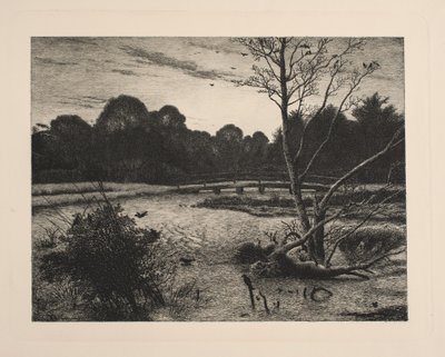 Sonnenuntergang im Wald von Vilhelm Kyhn