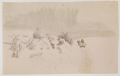 Winterlandschaft mit Schlitten von Vilhelm Kyhn