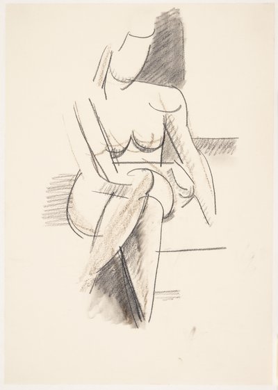 Sitzendes weibliches Modell, von vorne gesehen von Vilhelm Lundstrøm