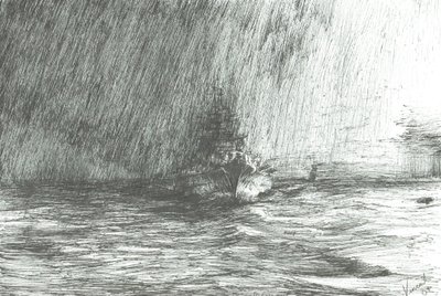Tirpitz in arktischen Gewässern 1943, 2009 von Vincent Alexander Booth