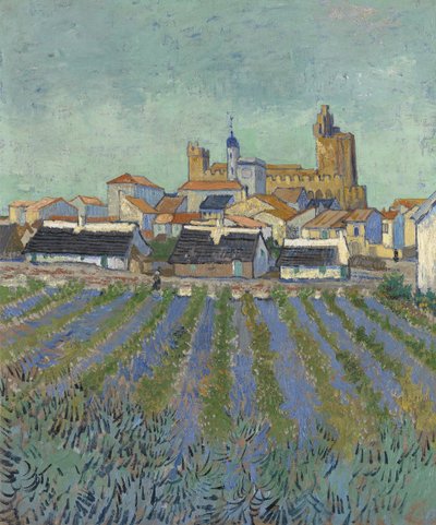 Ansicht von Saintes-Maries-de-la-Mer, 1888 von Vincent van Gogh