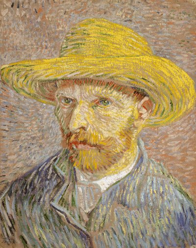 Selbstporträt mit Strohhut von Vincent van Gogh