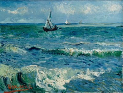 Boote auf See, Les Saintes-Maries-de-la-Mer von Vincent van Gogh
