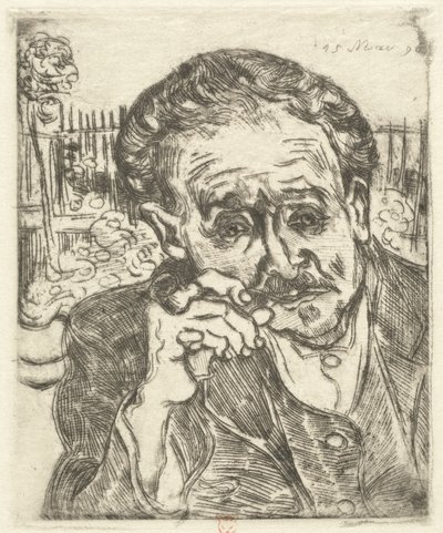 Dr. Gachet (Mann mit Pfeife) von Vincent van Gogh