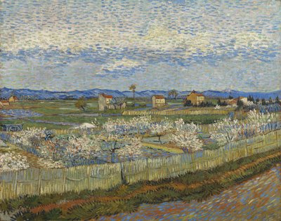 Pfirsichbäume in Blüte, 1889 von Vincent van Gogh