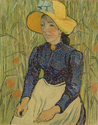 Bauernmädchen mit Strohhut, 1890 von Vincent van Gogh