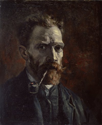 Selbstporträt mit Pfeife, 1886 von Vincent van Gogh
