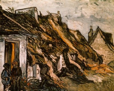 Strohgedeckte Hütten in Chaponval von Vincent van Gogh