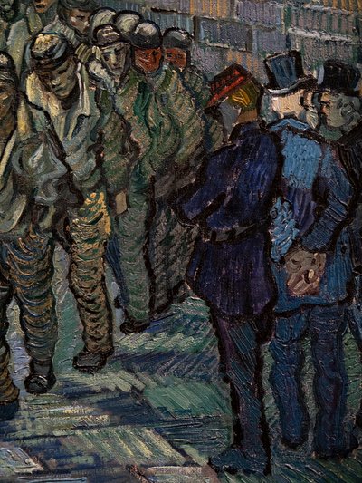 Der Gefängnishof (Detail) von Vincent van Gogh
