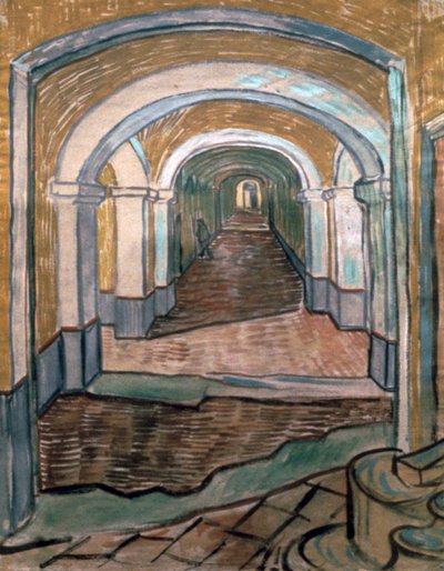Vorhalle des Asyls, 1889 von Vincent van Gogh