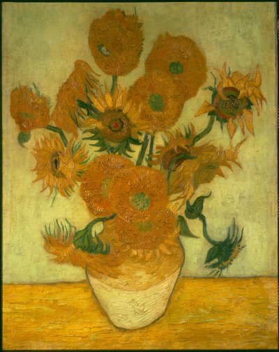 Vierzehn Sonnenblumen in einer Vase von Vincent van Gogh