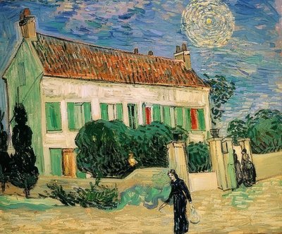 Weißes Haus bei Nacht von Vincent van Gogh